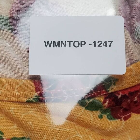 LulaRoe XS Yellow Floral Top - Picture 7 of 7